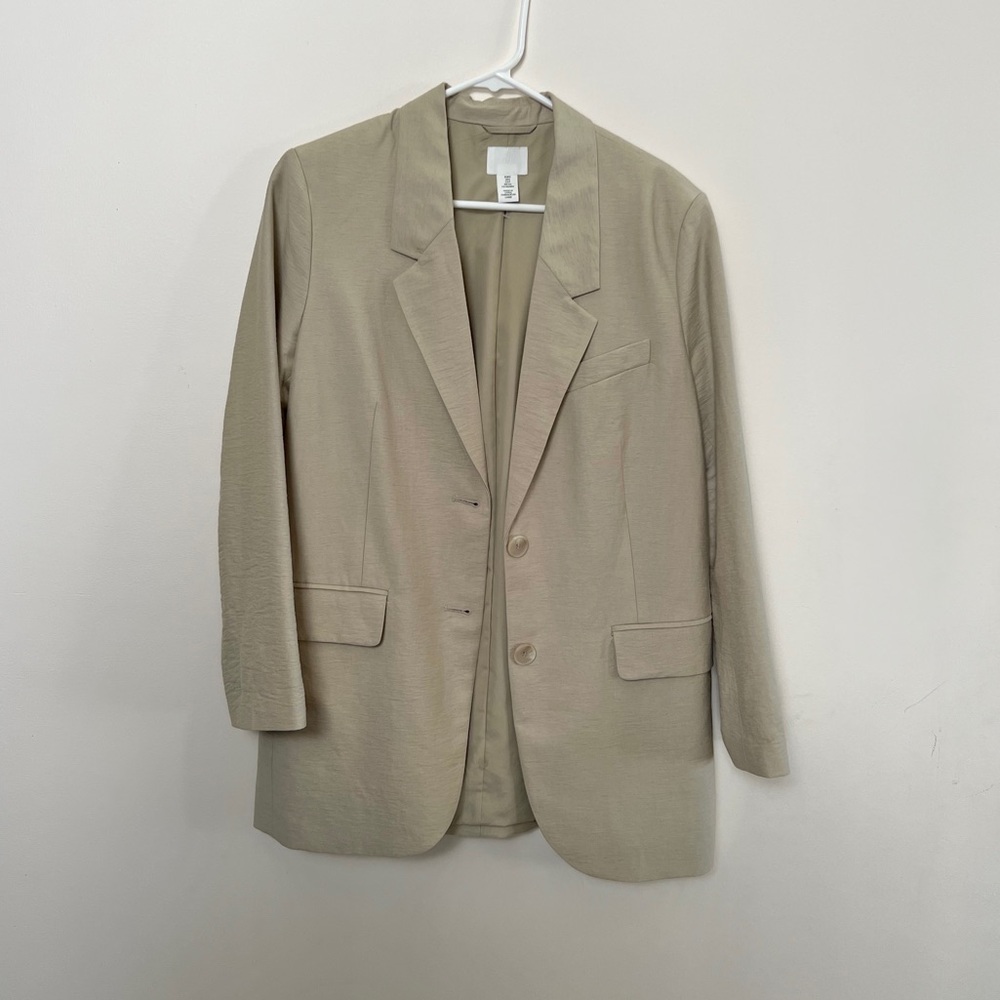 H&M oversized linen blazer
